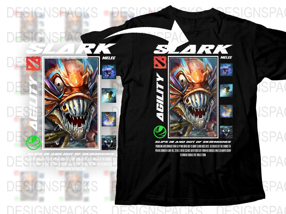 Stark Melee Gaming T-Shirt, Orange Monster Graphic, Gamer Apparel, Men's Black Tee, Cool Video Game Shirt, Unique Gamer Gift