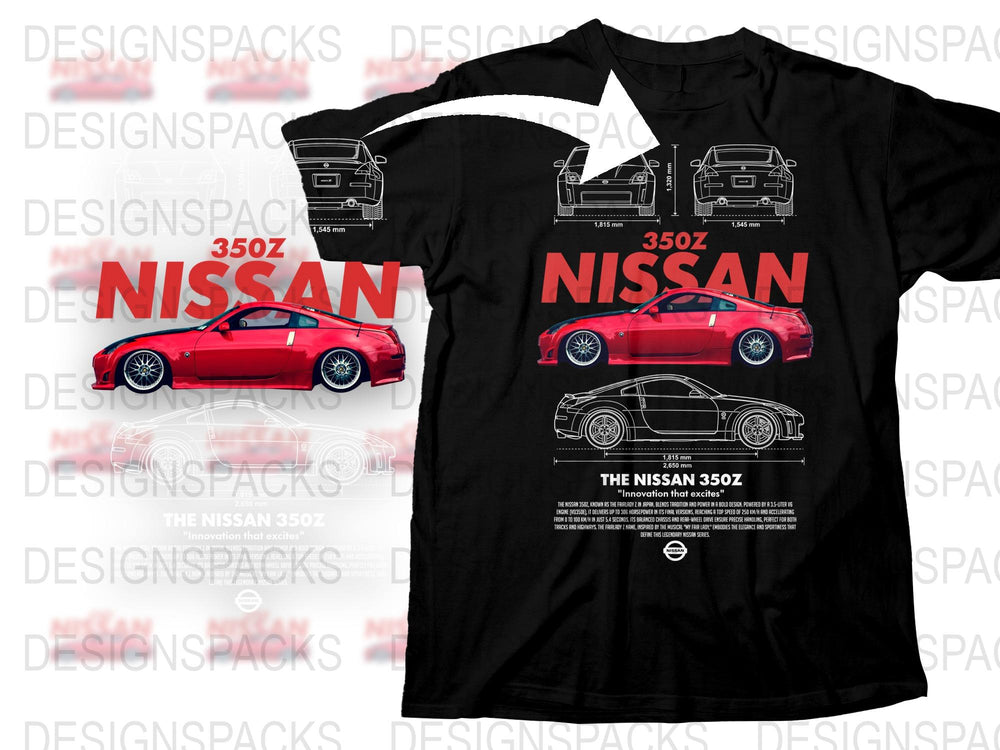 Nissan 350Z Themed T-Shirt, Classic and Modern Car Design, Automotive Enthusiast Apparel