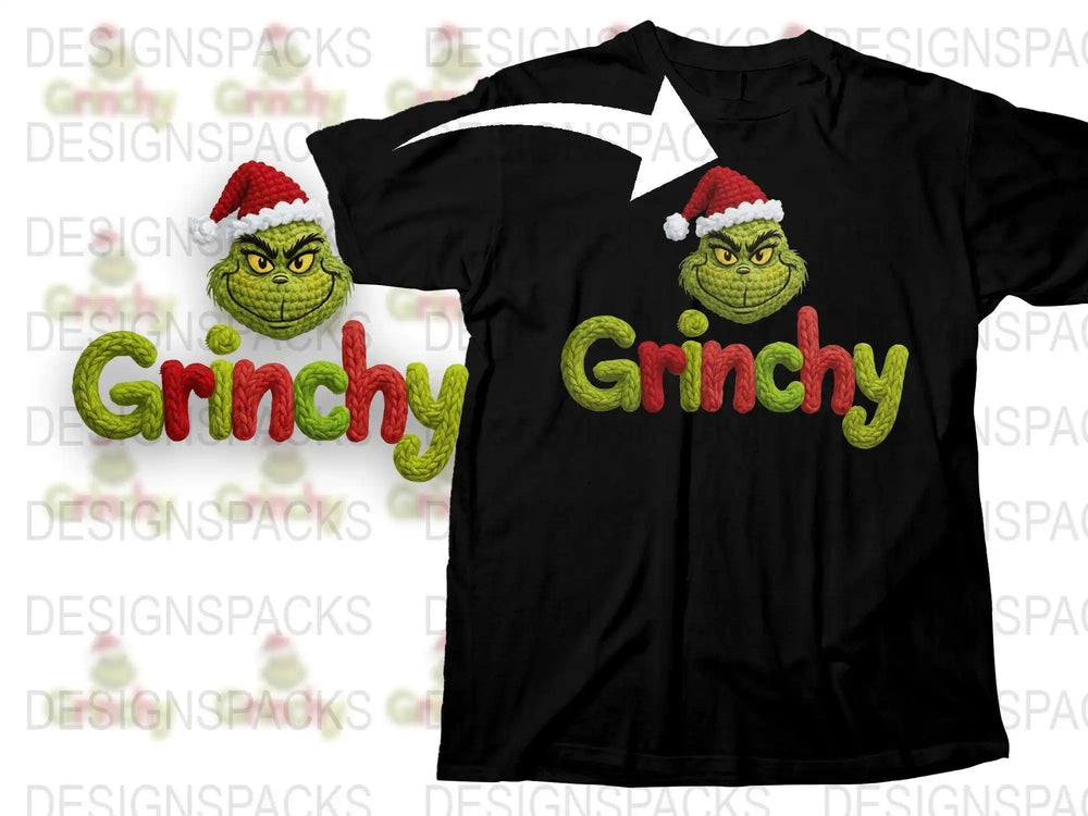 Grinchy Christmas T-Shirt, Festive Holiday Tee, Funny Xmas Grinch Apparel, Unisex Adult Clothing