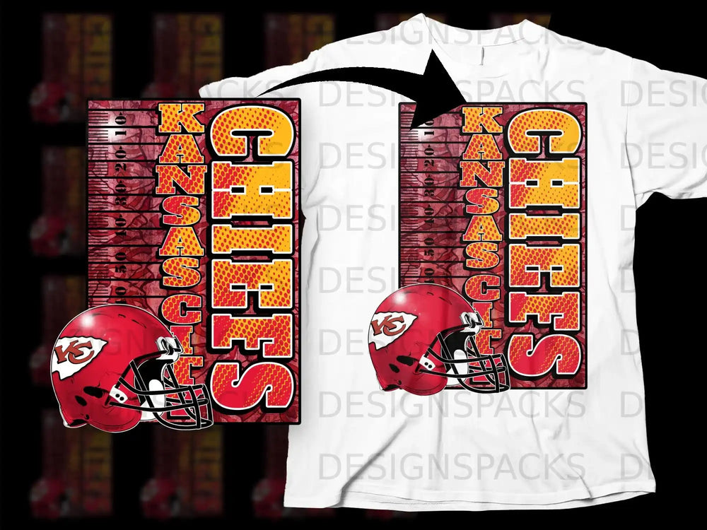 Kansas Chiefs Football Fan Graphic T-Shirt Design
