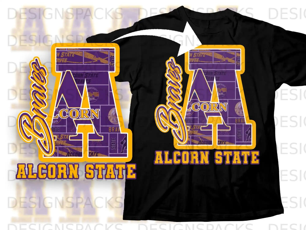 Alcorn State Braves A Logo Graphic T-Shirt