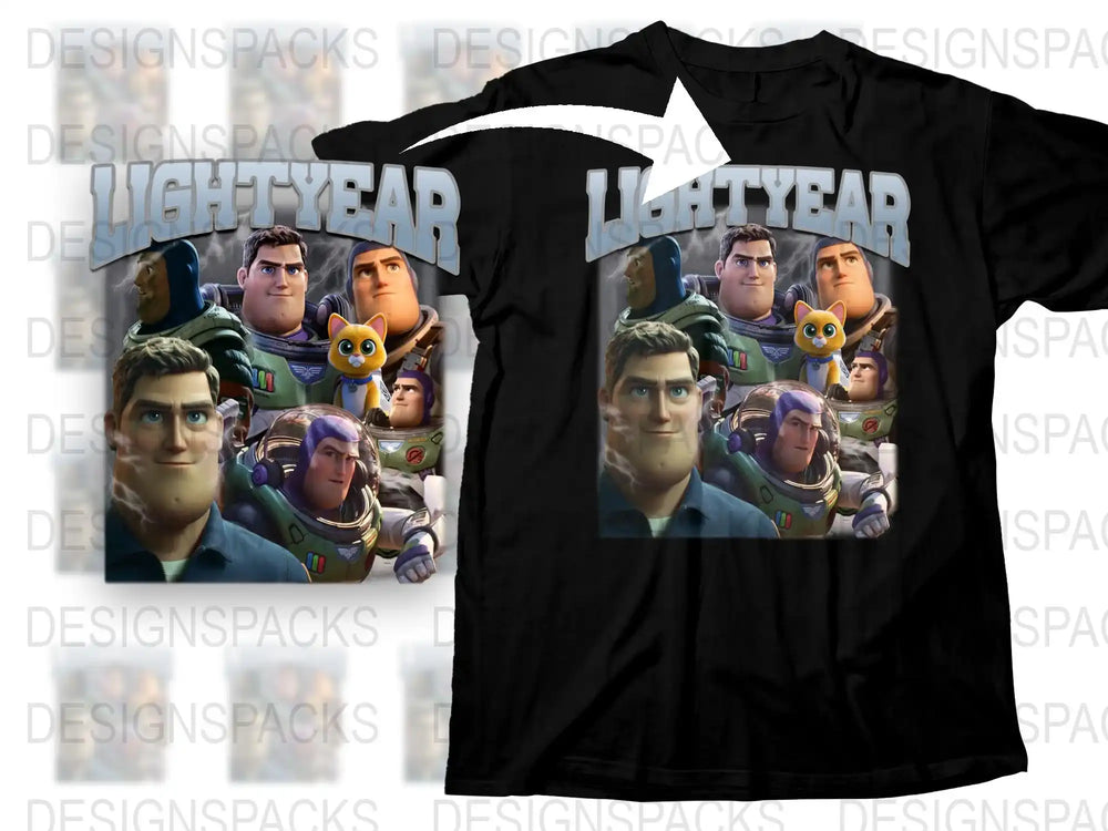 Buzz Lightyear Movie Graphic T-Shirt, Colorful Character Print, Unisex Kids and Adult Sizes