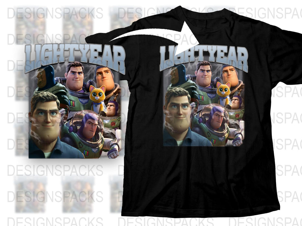 Buzz Lightyear Movie Graphic T-Shirt, Colorful Character Print, Unisex Kids and Adult Sizes