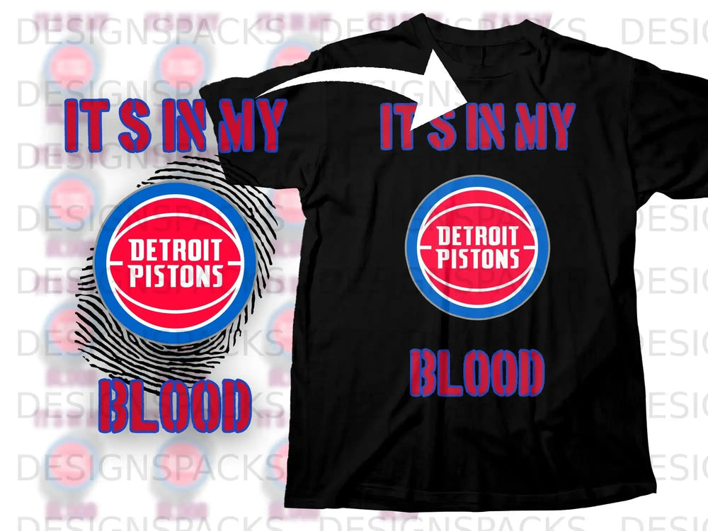 Detroit Pistons It's In My Blood T-Shirt