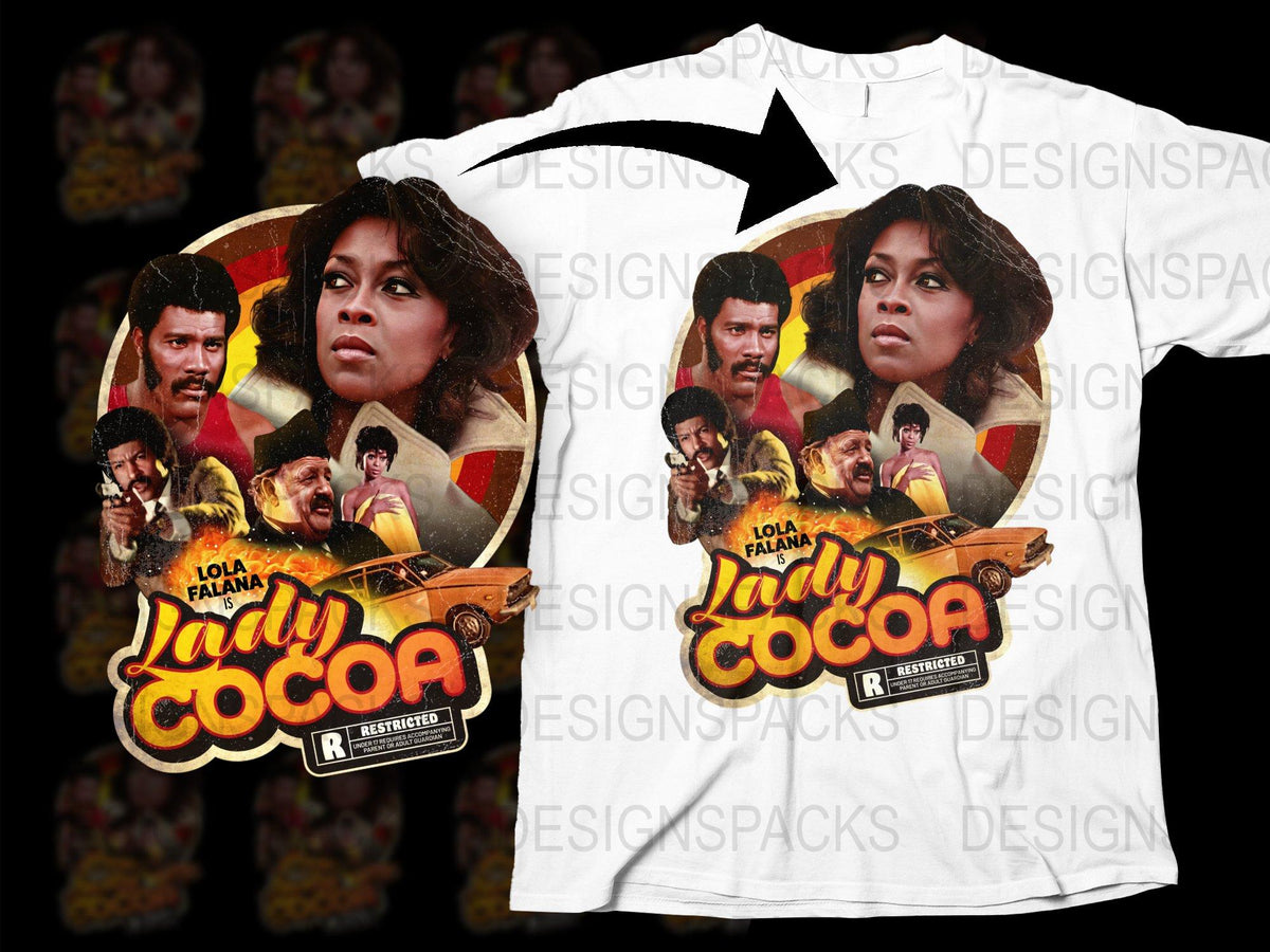 Vintage Lady Cocoa T-Shirt Classic Movie Poster Print, Retro 70s Film Fan Apparel