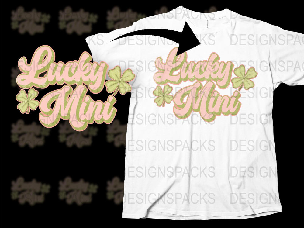 Lucky Mini Shamrock T-Shirt, St. Patrick's Day White Tee, Green Clover Graphic, Unisex Irish Shirt