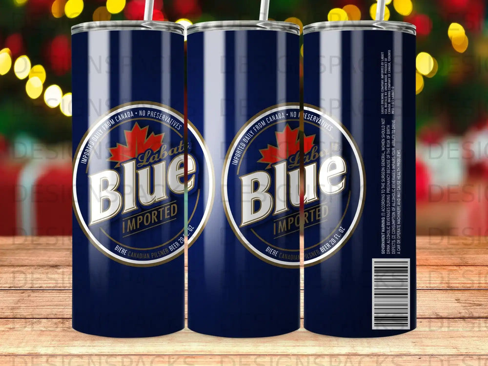 Labatt Blue imported Canadian Pilsner beer cans with no preservatives.