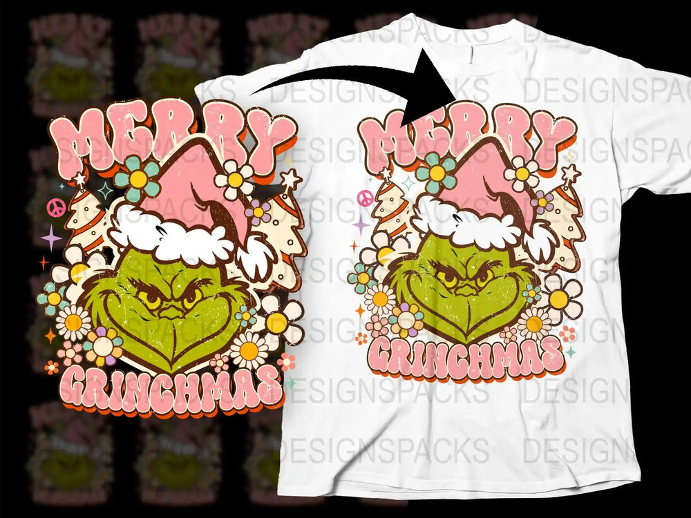 Grinchmas T-Shirt Merry Christmas Funny Grinch Holiday Tees Casual Graphic Top Unisex Gift Idea
