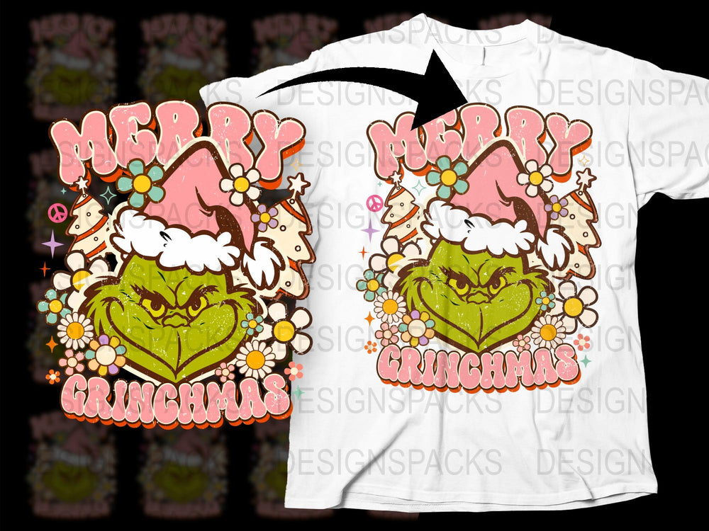 Grinchmas T-Shirt Merry Christmas Funny Grinch Holiday Tees Casual Graphic Top Unisex Gift Idea