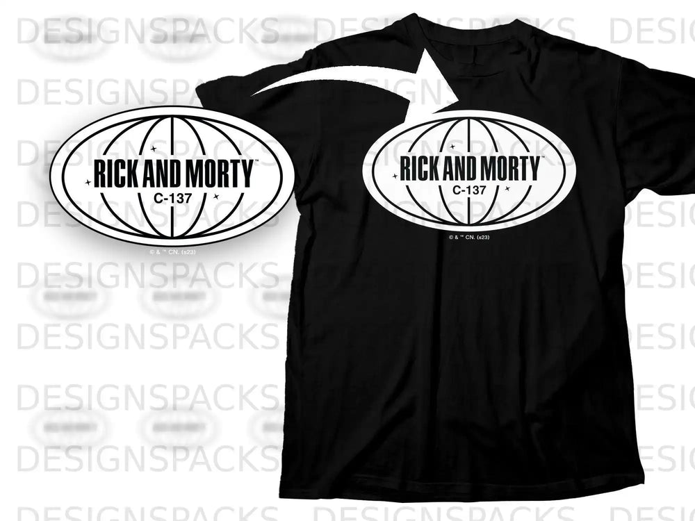 Rick and Morty C-137 World Emblem T-Shirt