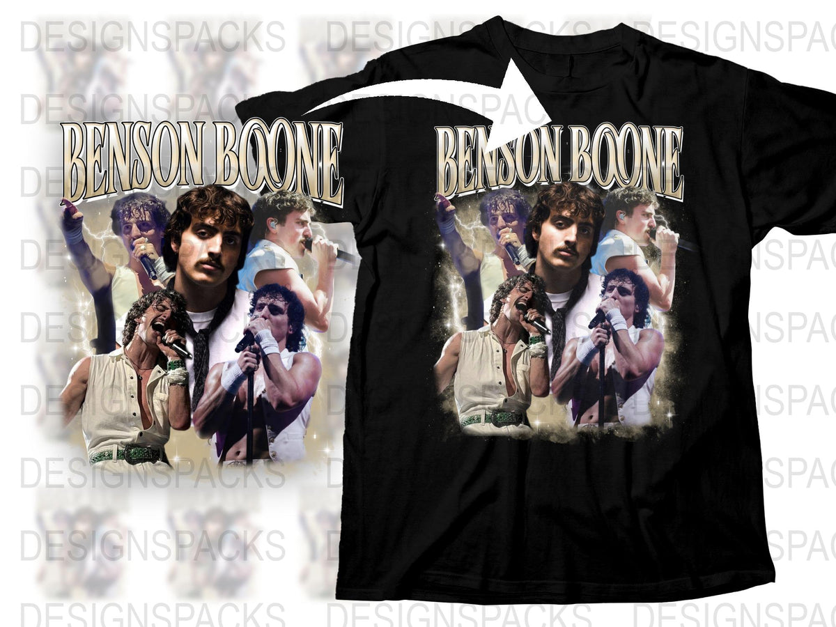 Benson Boone Graphic T-Shirt, Vintage Rock Concert Tee, Music Fan Apparel, Unisex Black Cotton Shirt