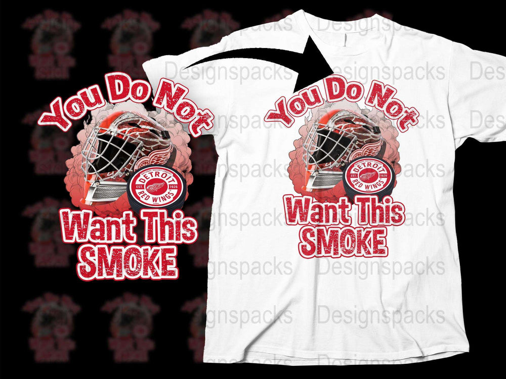 Vintage Hockey Goalie Mask T-Shirt, 'You Do Not Want This Smoke' Graphic Tee, Sports Fan Apparel