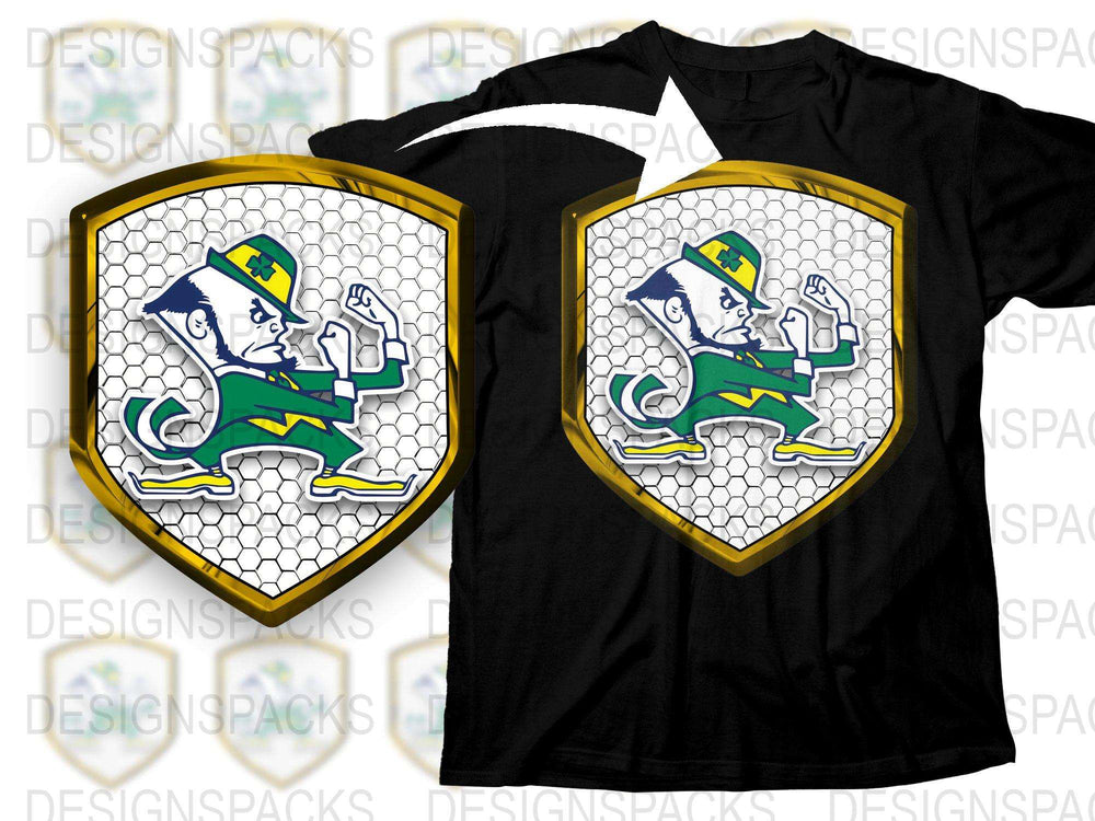 Vintage Notre Dame Football Mascot T-Shirt, Retro Fighting Irish Tee, Unique Sports Apparel, Gift for Fans