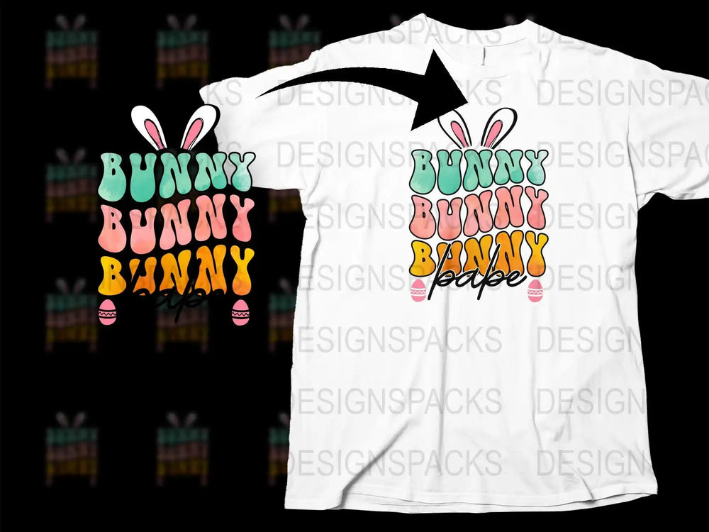 Cute Bunny Babe Easter Png Digital Download with Colorful Design