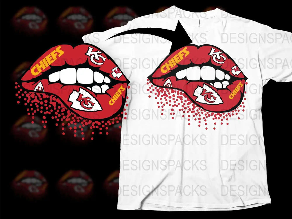 Graphic T-Shirt with Bold Red Chief Lip Design, Stylish Casual Wear, Unisex Fashion Shirt