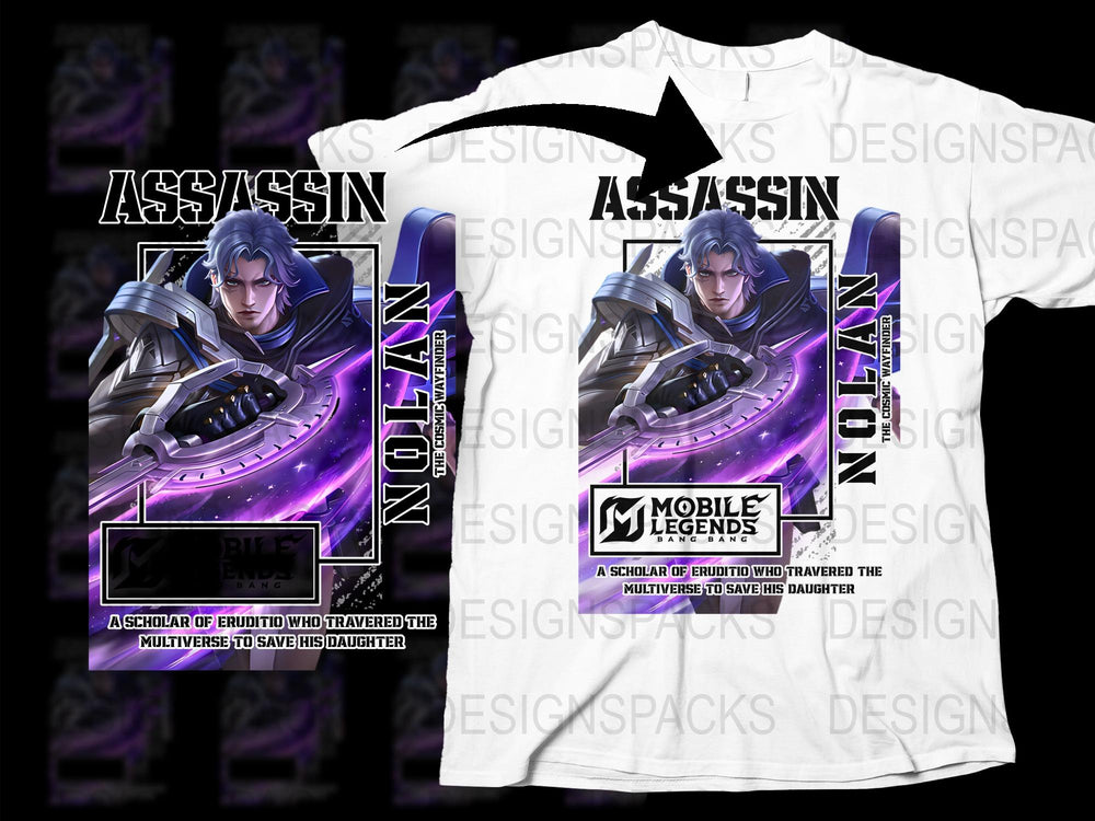 Mobile Legends Assassin Nation T-Shirt, Gaming Graphic Tee, Men's and Women's Sizes Available