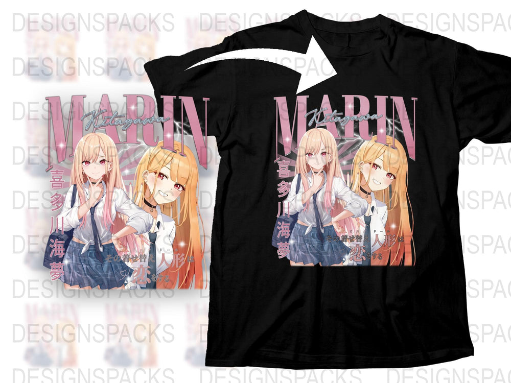 Anime Schoolgirl Graphic T-Shirt, Cute Manga Girls Tee, Japanese Style Casual Shirt, Trendy Pink Top for Teens and Adults