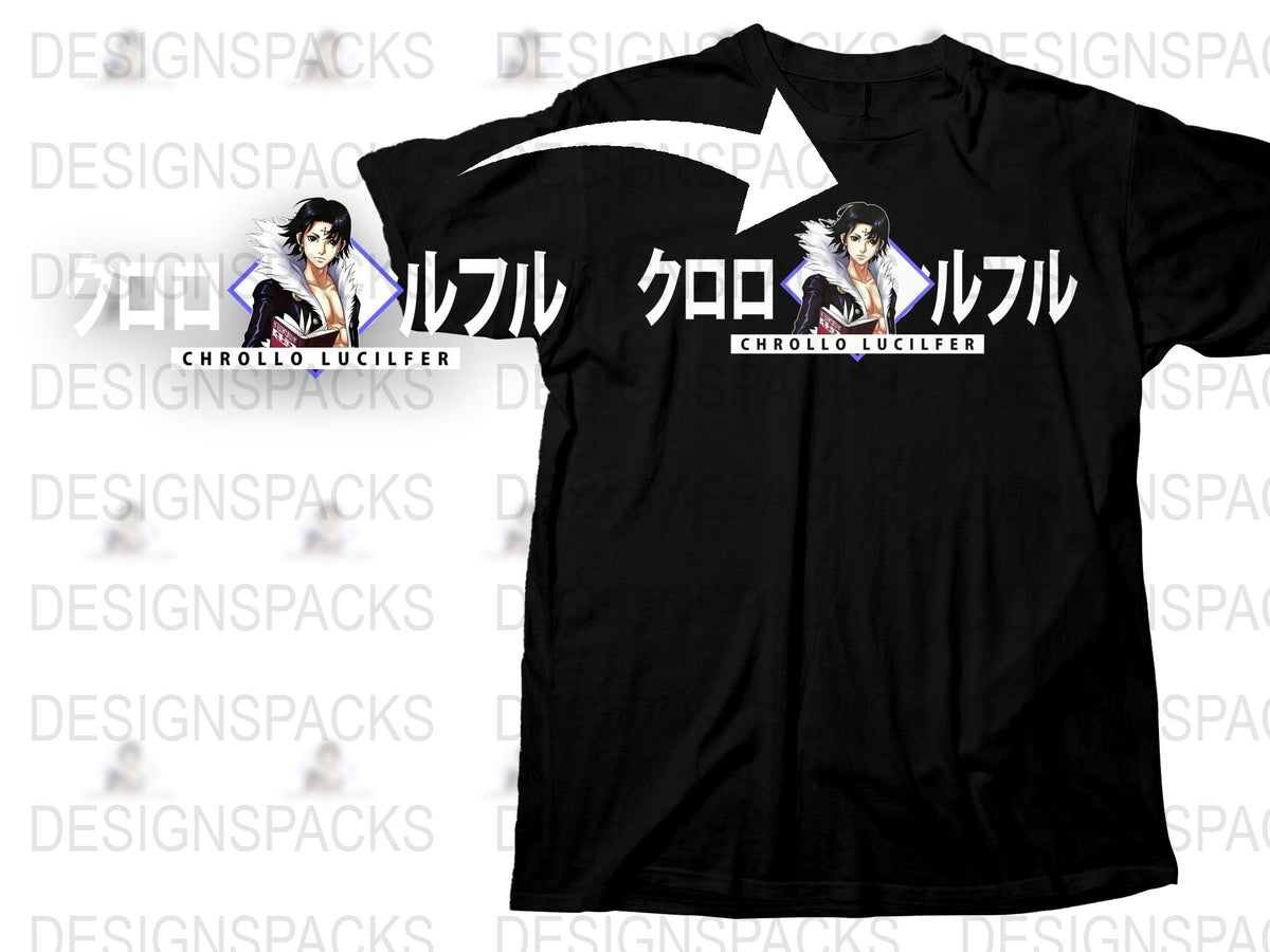 Chrollo Lucifer Anime Graphic T-Shirt, Manga Character Black Tee, Unisex Casual Fandom Apparel