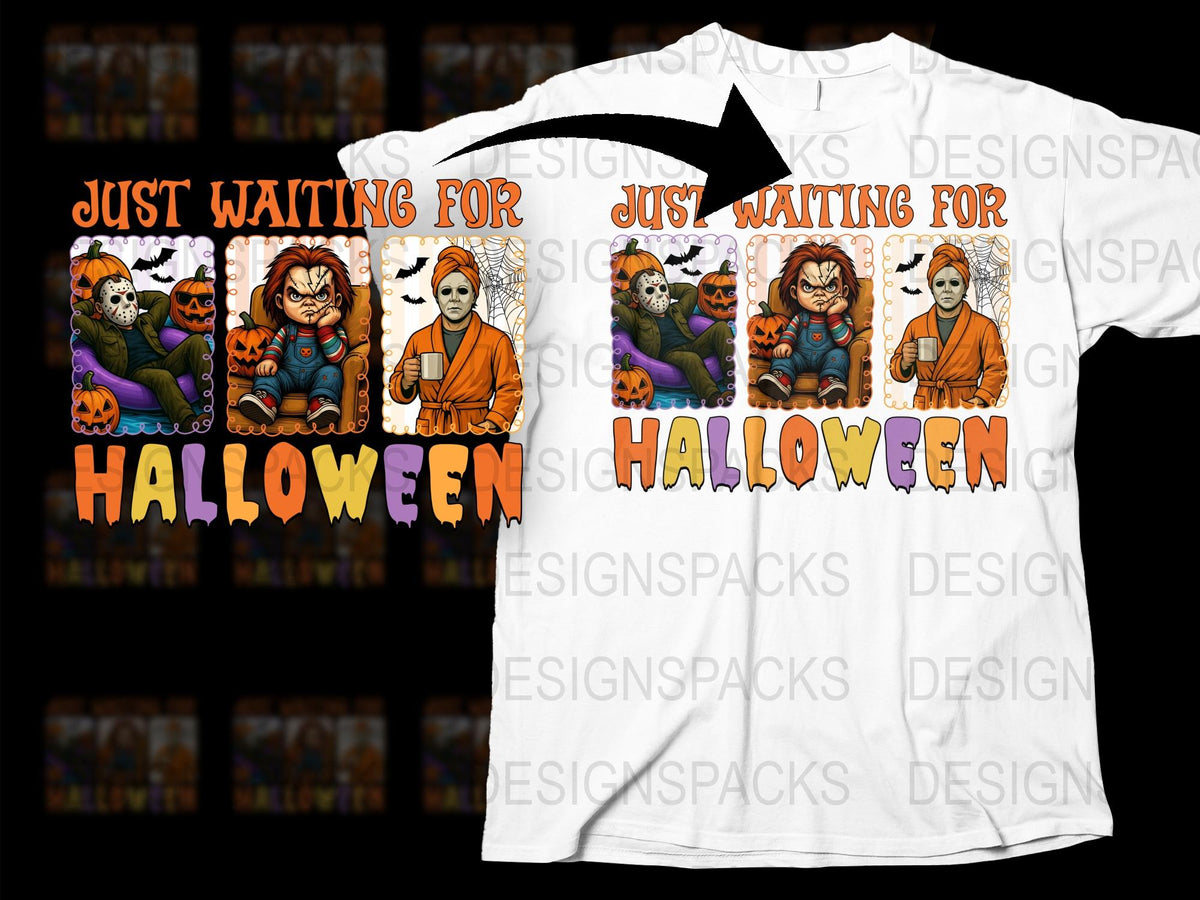 Halloween T-Shirt Vintage Cartoon Skeleton Pumpkin Cat Graphic Tee Unisex Fall Fashion