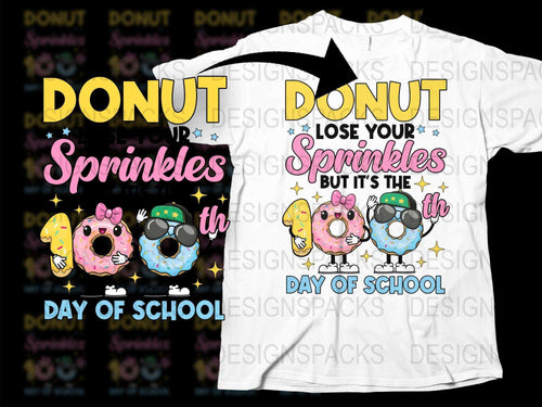Donut Sprinkles Themed First Day of School T-Shirt, Colorful Kids' Tee, Back to School Apparel