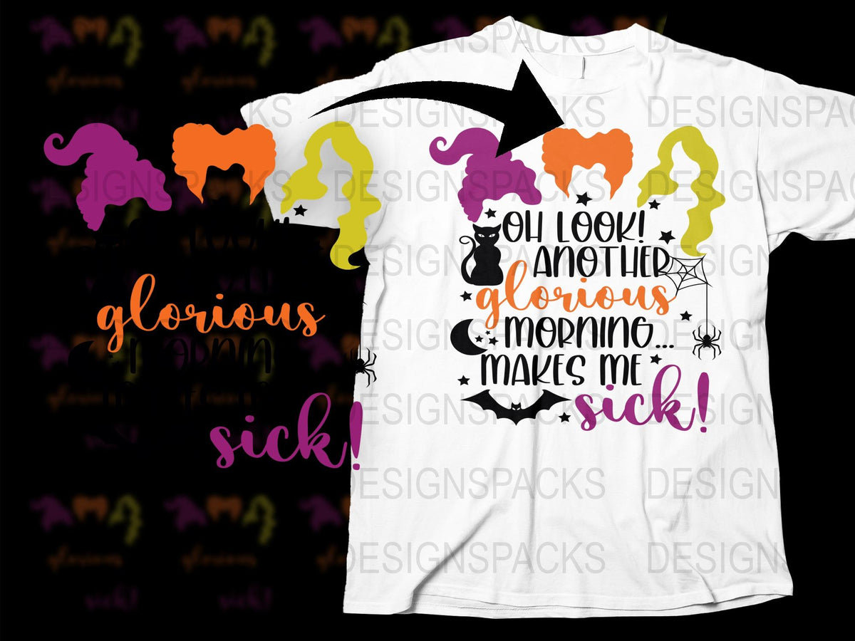 Hocus Pocus T-Shirt, Another Glorious Morning Makes Me Sick, Halloween Witch Tee, Funny Movie Quote, Unisex Graphic Shirt