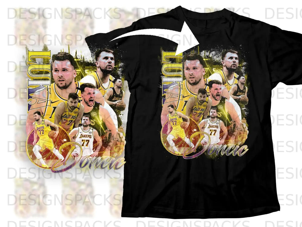 Luka Dončić Lakers Basketball Graphic Tee Shirt