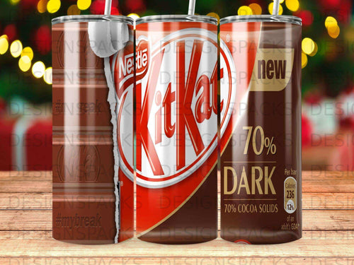Kit Kat 70% Dark chocolate bar with nutrition facts and #mybreak.