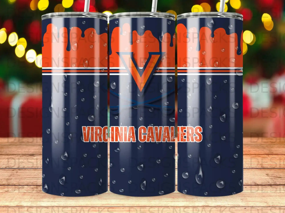 Virginia Cavaliers Dripping Orange Blue Design product type