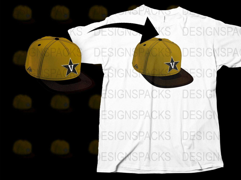 Vanderbilt University Logo T-Shirt and Cap Set, College Apparel, Sports Fan Gear, Unisex Casual Wear