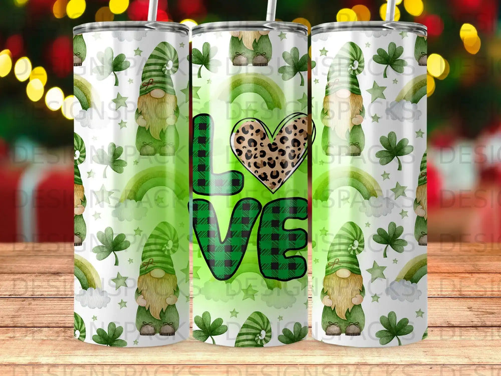 Green Gnome Shamrock Rainbow Leopard Heart LOVE Stars product type