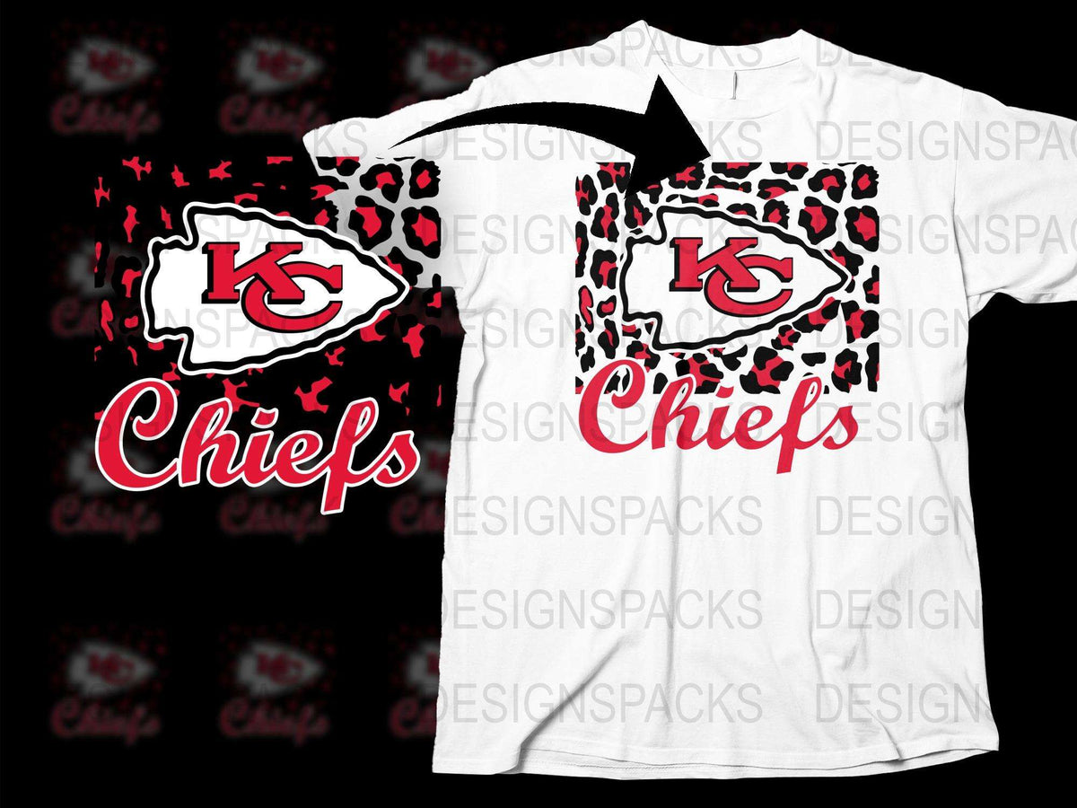 Kansas City Chiefs Inspired T-Shirt, Red and White Football Fan Gear, Sports Team Apparel, Casual Wear