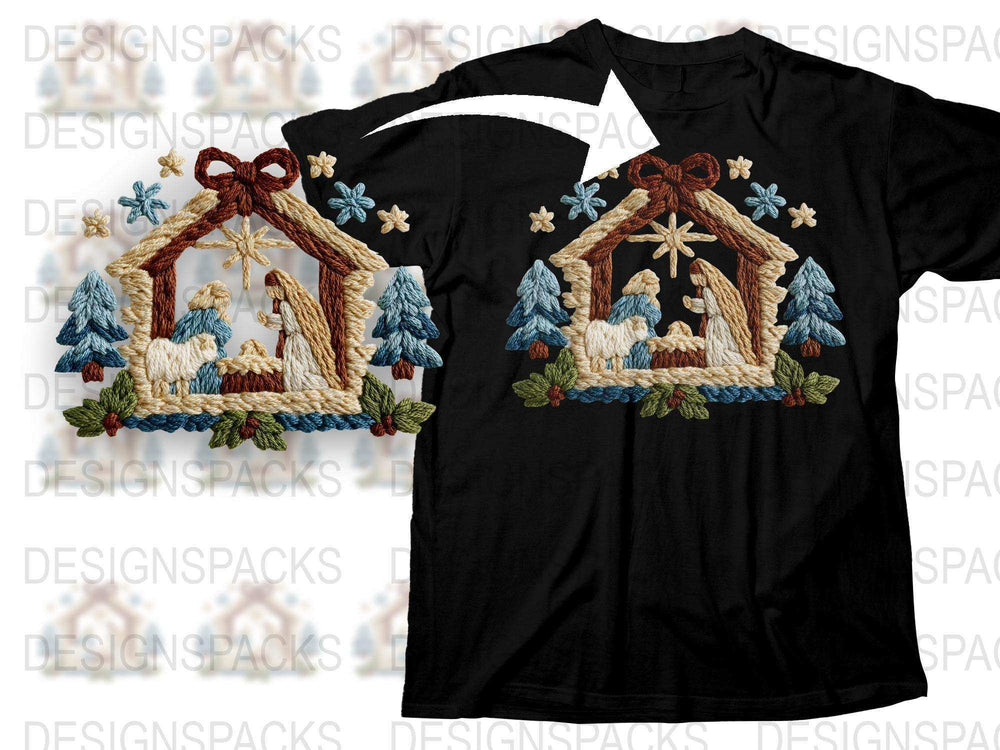 Handmade Macrame Christmas Wall Hanging, Nativity Scene Holiday Decor, Festive Home Art