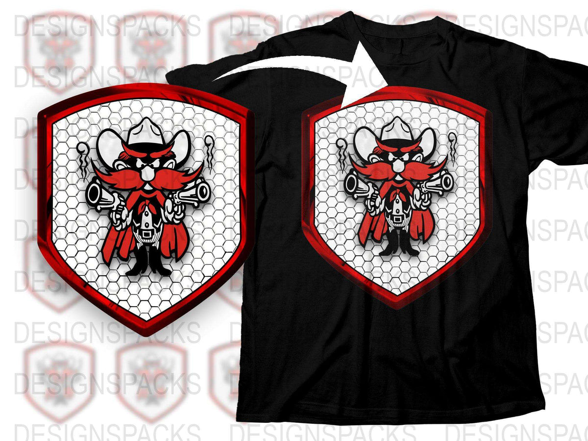 Men's Black T-Shirt with Red Samurai Design, Cool Warrior Graphic Tee, Unique Martial Arts Shirt