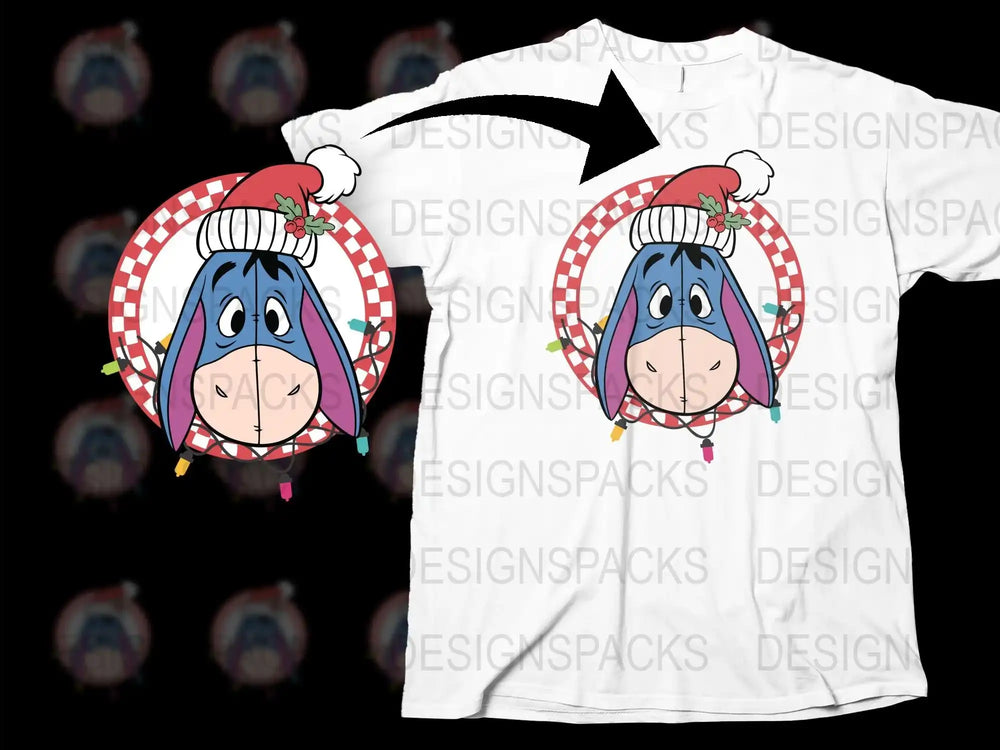 Cartoon Blue Hair Girl T-Shirt, Kids Holiday Festive Tee, Cute Checkered Pattern, Unique Gift Idea
