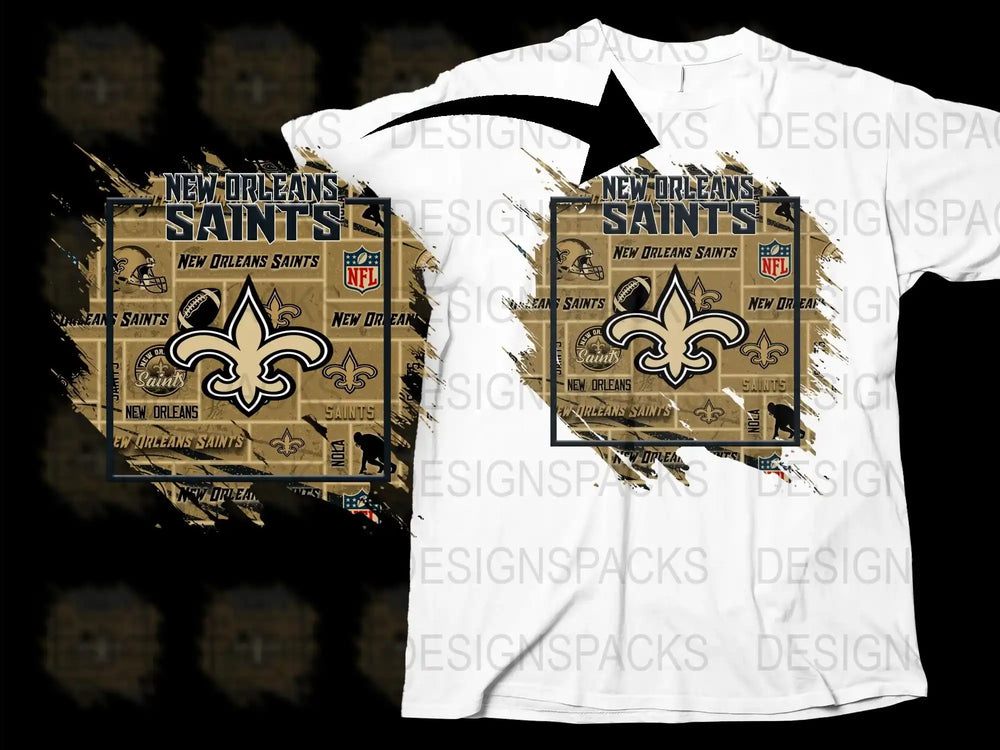 New Orleans Saints T-Shirt, NFL Team Graphic Tee, Vintage Distressed Design, Unisex Fashion Top