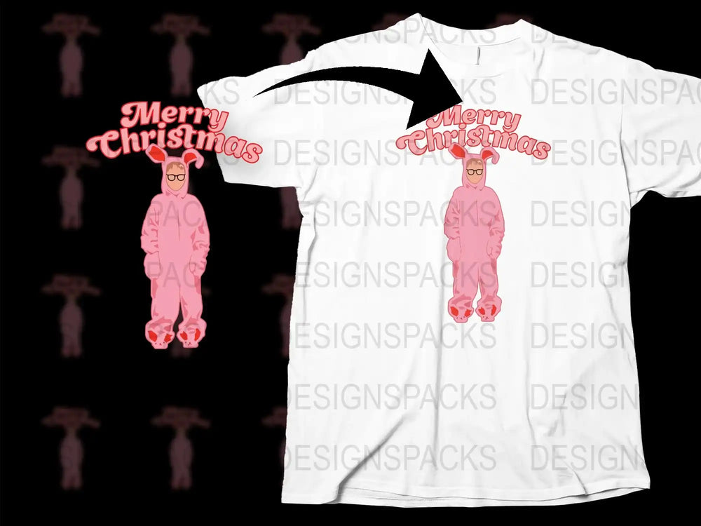 Merry Christmas Flamingo T-Shirt, Funny Tropical Holiday Tee, Cute Pink Bird Christmas Gift Idea