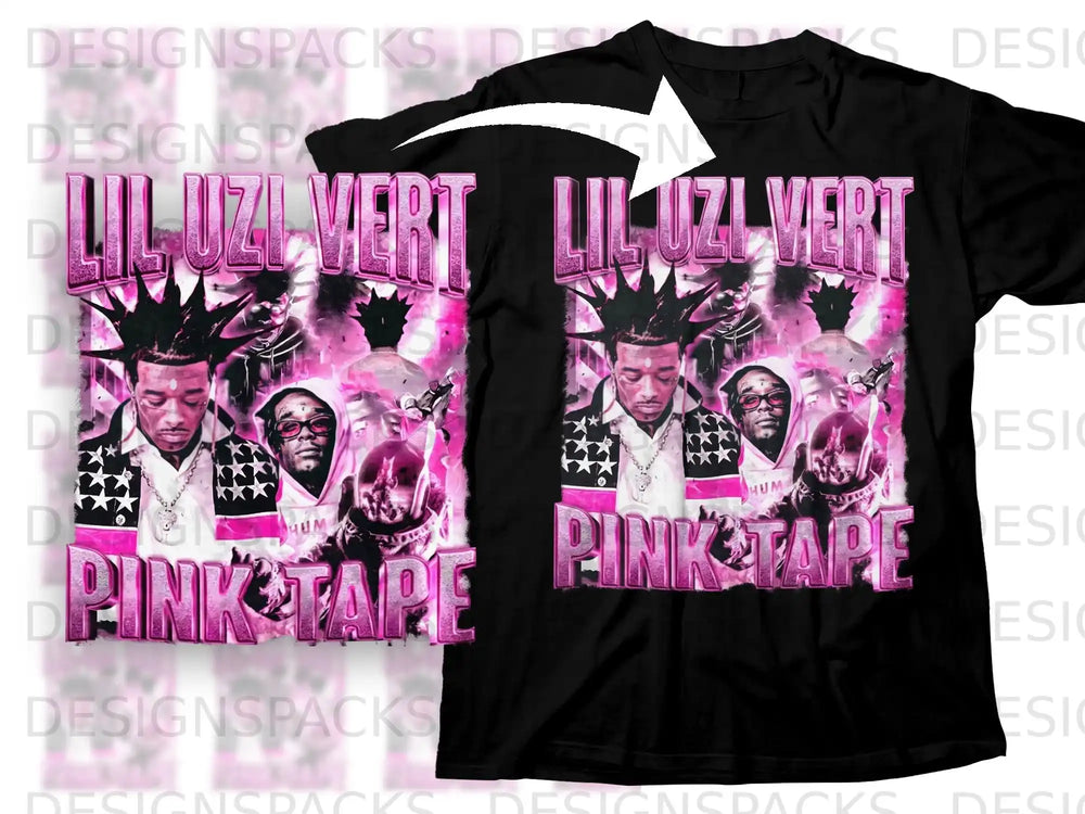 T-shirt with Lil Uzi Vert artwork and "Pink Tape" text.