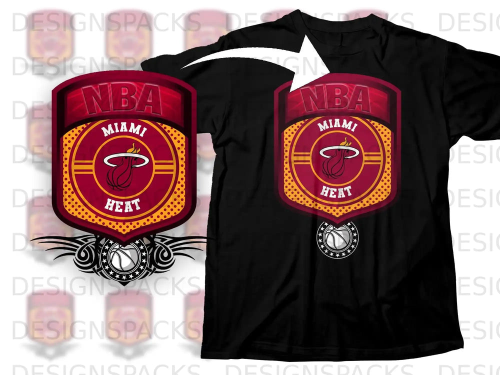 NBA Miami Heat Logo Graphic Design T-shirt Product