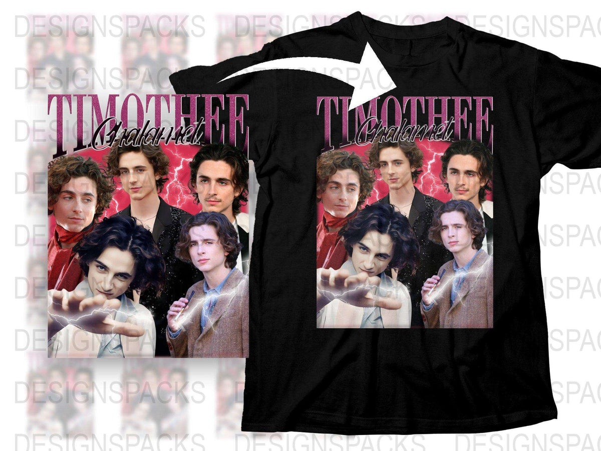 Timothee Chalamet Graphic T-Shirt, Celebrity Photo Collage Shirt, Fan Merch, Unisex Fashion Tee, Trendy Actor Print Top