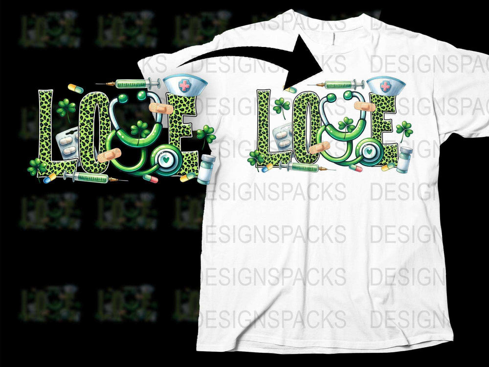 Lucky Irish Themed T-Shirt, Green and White, St. Patrick's Day Apparel, Unisex Graphic Tee