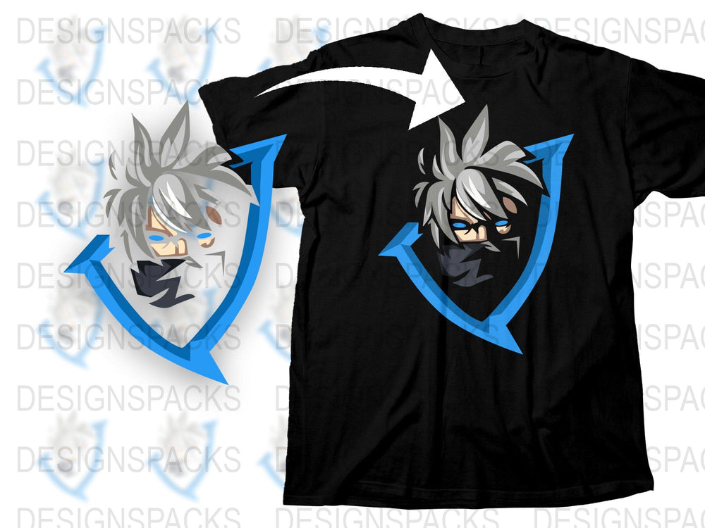 Anime Inspired Black T-Shirt, Cool Male Character Graphic Tee, Manga Style Casual Top, Unique Gift for Anime Lovers