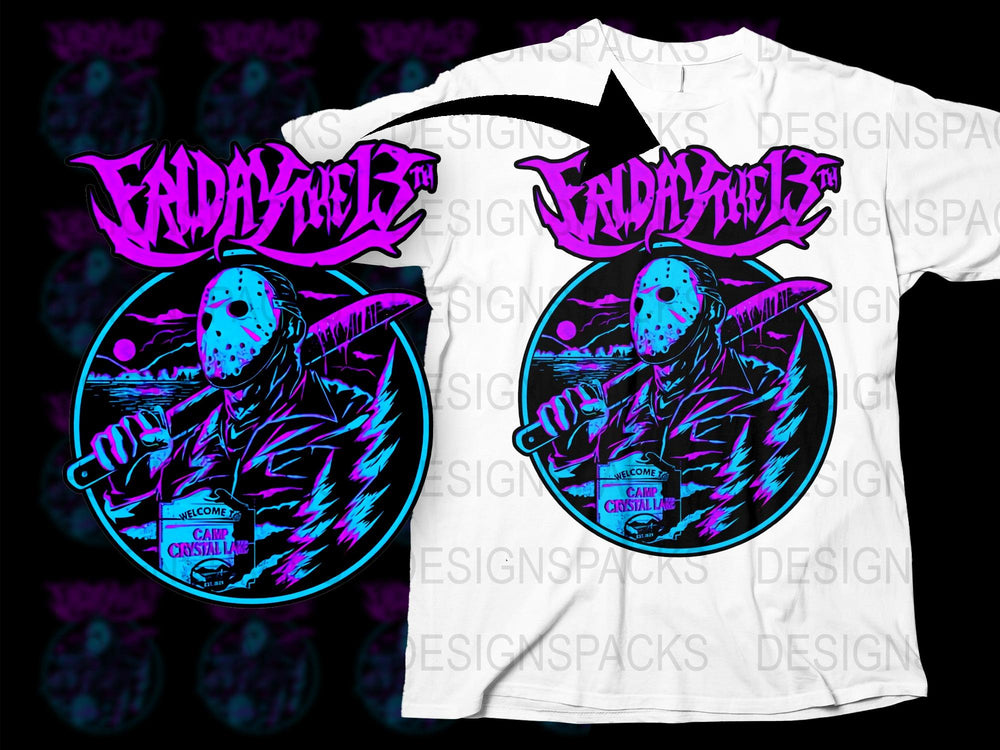 Friday the 13th Jason Voorhees Inspired Graphic T-Shirt, Horror Movie Fan Apparel, Unisex Cotton Tee