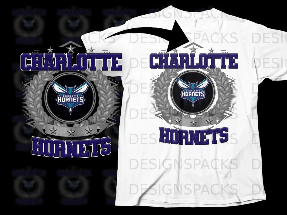 Charlotte Hornets Basketball Team Fan T-Shirt