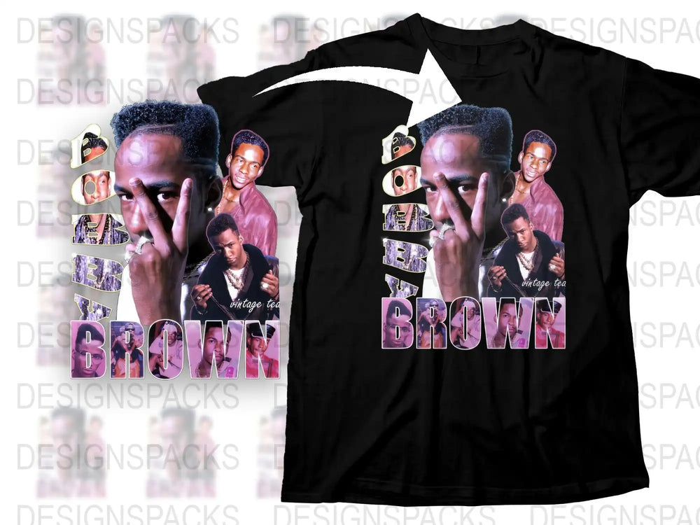 Vintage Bobby Brown Graphic T-Shirt, 90s Hip Hop Tee, Urban Streetwear Fashion, Collector's Item, Men's and Women's Sizes Available