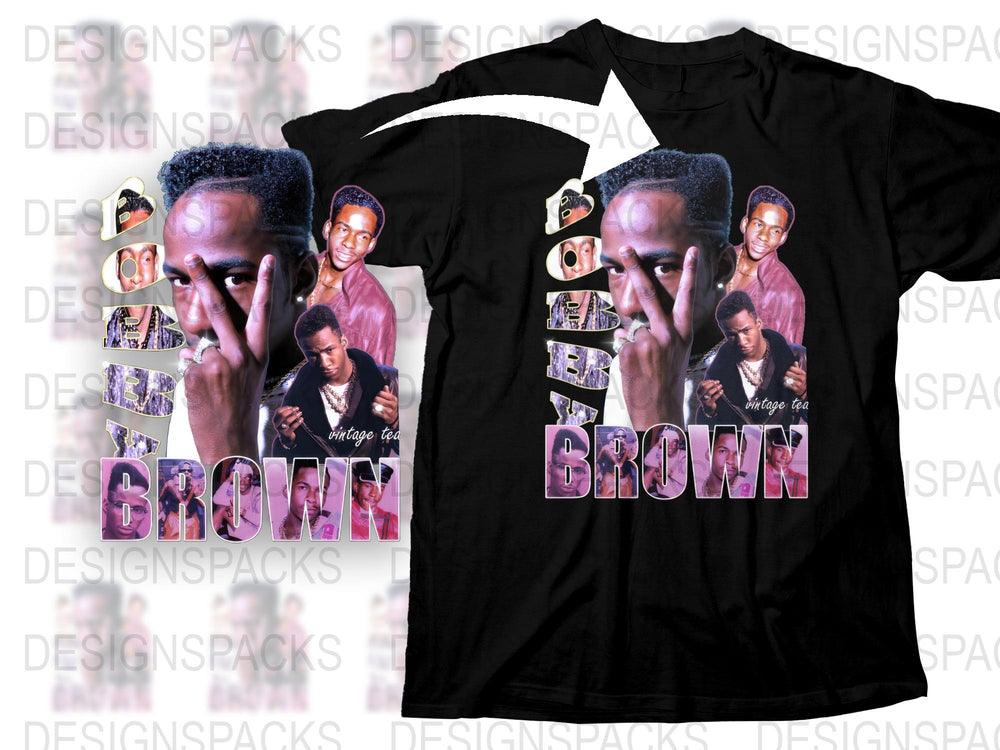Vintage Bobby Brown Graphic T-Shirt, 90s Hip Hop Tee, Urban Streetwear Fashion, Collector's Item, Men's and Women's Sizes Available