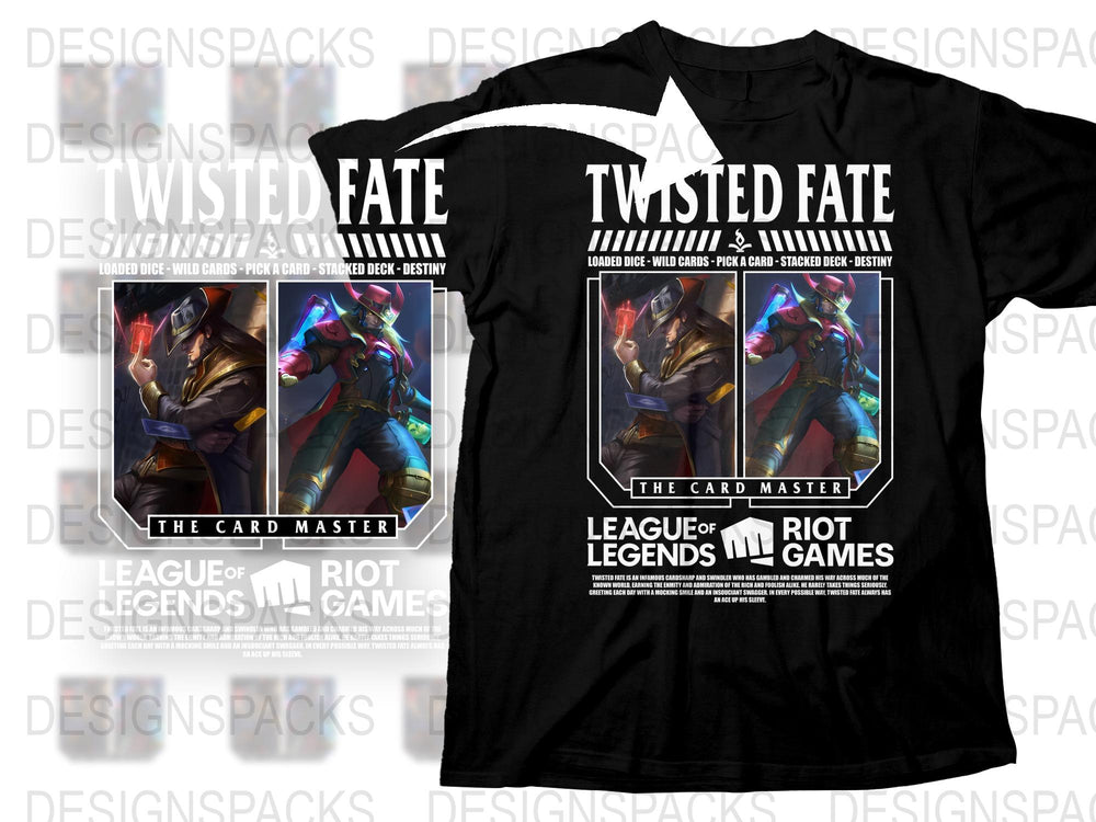 Twisted Fate League of Legends T-Shirt, Gaming Apparel, Card Master Graphic Tee, Riot Games Merchandise