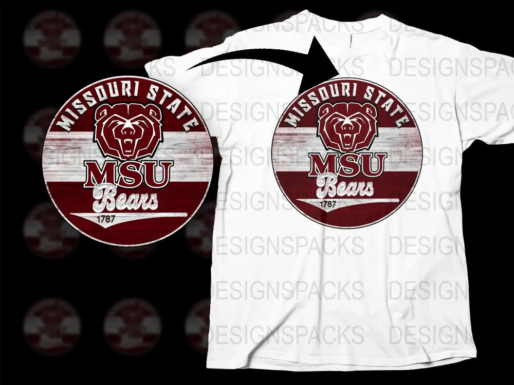 Missouri State MSU Bears T-Shirt, Vintage Logo College Tee, Sports Fan Apparel, Gift for Students, Alumni Wear