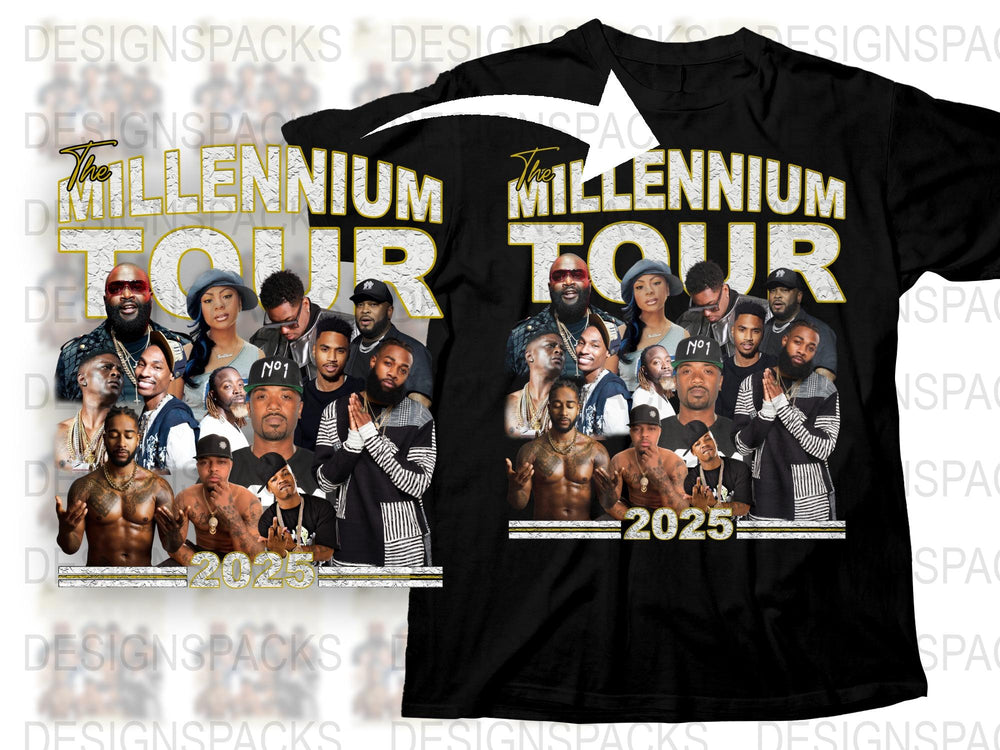 Millennium Tour 2025 T-Shirt, Vintage Band Tee, Hip Hop Concert Merch, Collectible Music Shirt