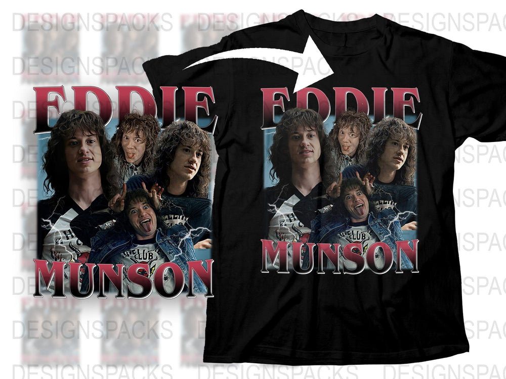 Eddie Munson Stranger Things Inspired Graphic T-Shirt, Vintage Style Band Tee, Unisex Retro Shirt