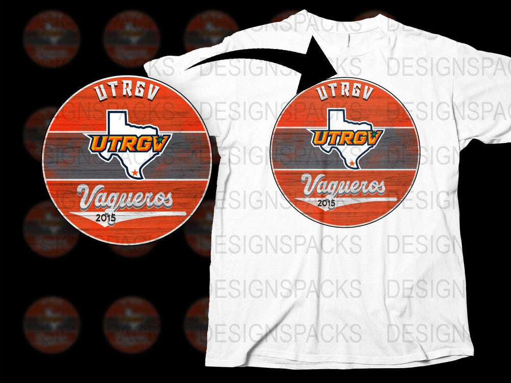UTRGV Vaqueros Logo T-Shirt, Texas University Sports, Vintage Style Tee, 2015 Collectible Merchandise, Unique Fan Gift.